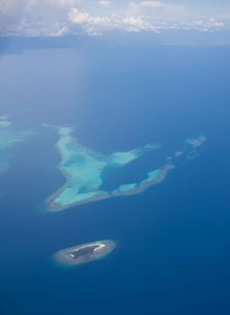 view from plane window Philippines