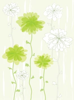 green flower abstract background illustration