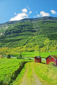 Beautiful summer mountainous landscape of northern Norway