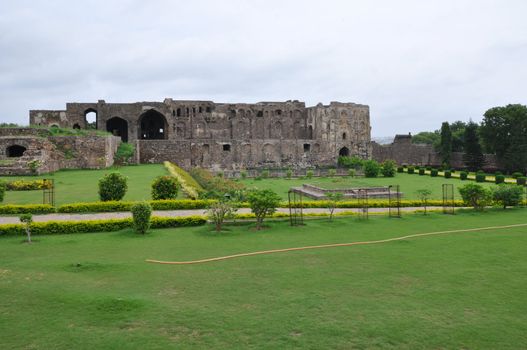 Golconda Fort in Hyderabad in Andhra Pradesh, India