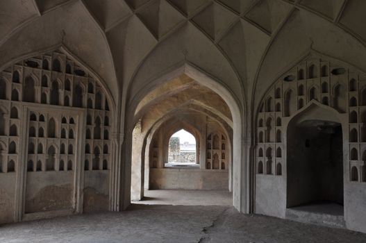 Golconda Fort in Hyderabad in Andhra Pradesh, India