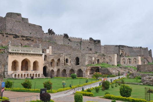 Golconda Fort in Hyderabad in Andhra Pradesh, India