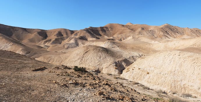 Desert landscape near the Dead Sea