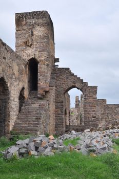 Golconda Fort in Hyderabad in Andhra Pradesh, India