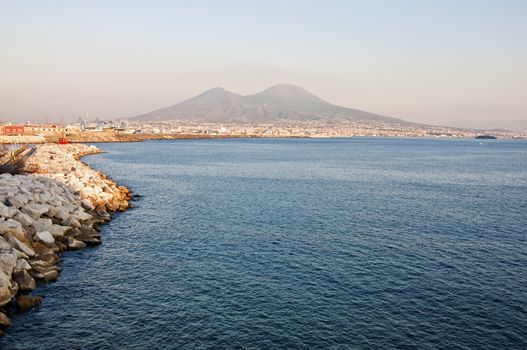 view of the bay of Naples, Italy