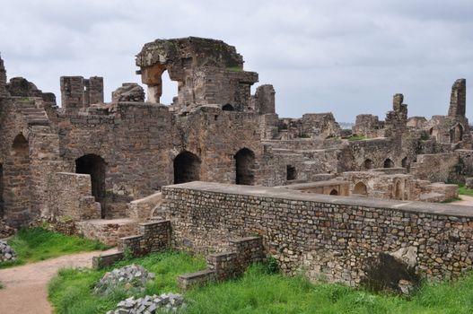 Golconda Fort in Hyderabad in Andhra Pradesh, India