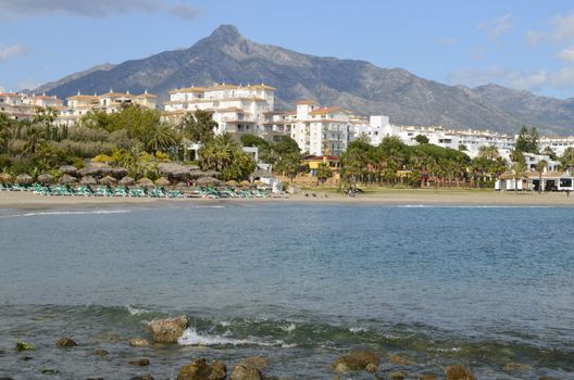 Beach in Marbella, Andalusia, Spain