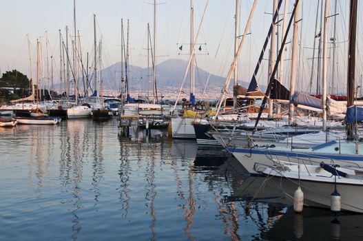 view of the bay of Naples, Italy