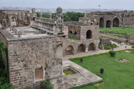 Golconda Fort in Hyderabad in Andhra Pradesh, India