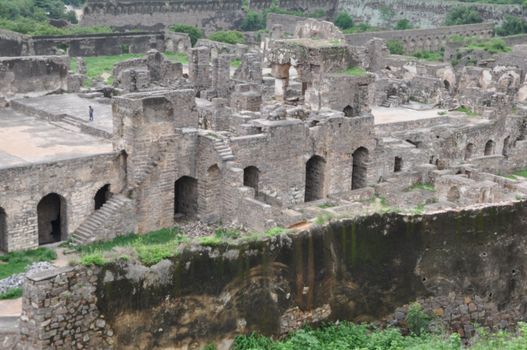 Golconda Fort in Hyderabad in Andhra Pradesh, India