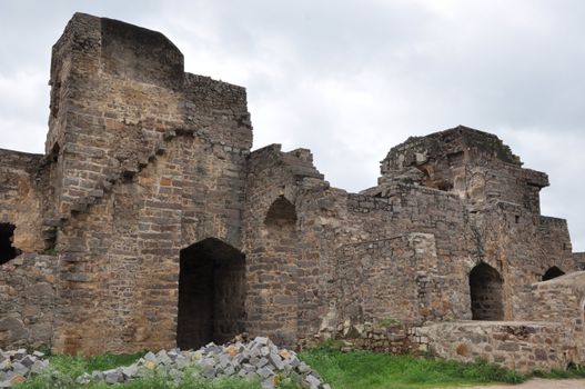 Golconda Fort in Hyderabad in Andhra Pradesh, India