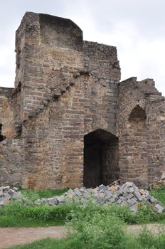 Golconda Fort in Hyderabad in Andhra Pradesh, India