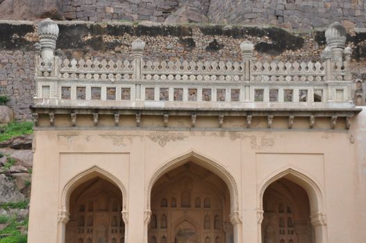 Golconda Fort in Hyderabad in Andhra Pradesh, India