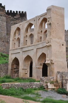 Golconda Fort in Hyderabad in Andhra Pradesh, India