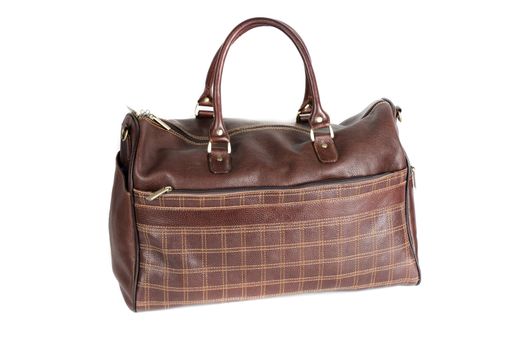 brown male bag isolated on white background