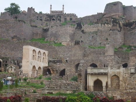 Golconda Fort in Hyderabad in Andhra Pradesh, India