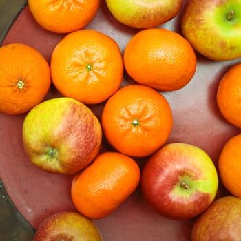 Variety of fresh fruit as a detailed background image