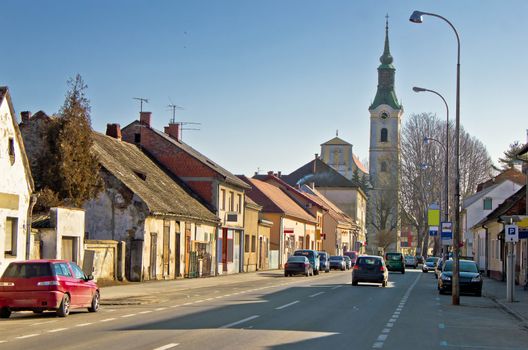 Town of Virovitica street view, Podravina, Croatia
