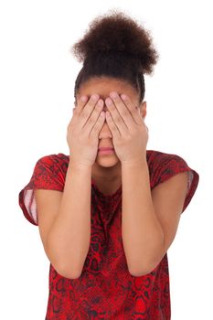 Afro-American young woman with afro hair