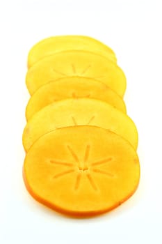 persimmon fruit slices.