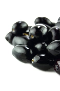 Black Olives on a white background