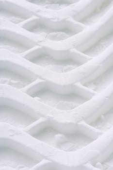 Tire track in the snow