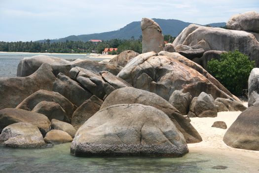 grangfather and grandmother rocks samui island thailand