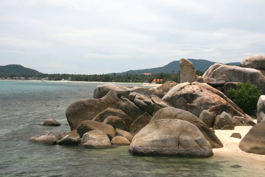 grangfather and grandmother rocks samui island thailand