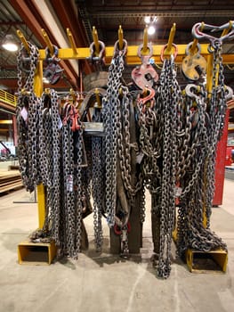 Chains on rack