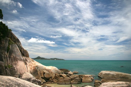 rocky view at lamai beach samui island thailand