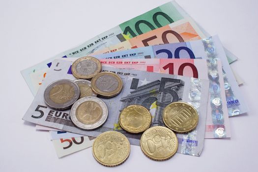 Euros, notes and coins