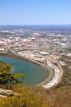 Aerial view of Chattanooga Tennessee
