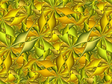 golden fractal pattern, abstract background texture