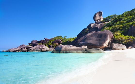 Beautiful view of the rock Sail on Similan, Thailand