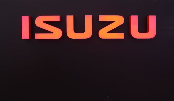 GENEVA - MARCH 8 : Isuzu logo at the 83st International Motor Show Palexpo - Geneva on March 8, 2013 in Geneva, Switzerland.