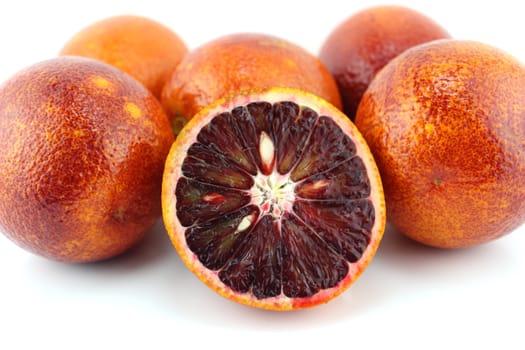 Sweet Orange Fruit with leaves.