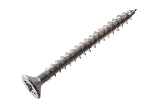  metal screw-isolated on a white background 