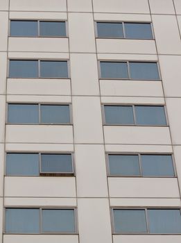 Modern office building facade in down town Los Angeles