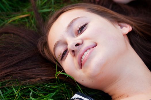 portrait of a beautiful young woman outdoor