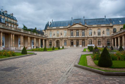 park of a public building in Paris, France