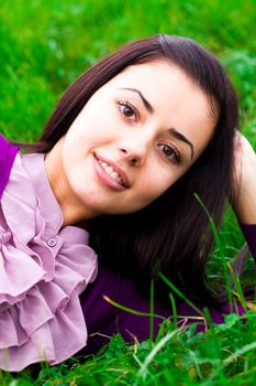 portrait of a beautiful young woman outdoor