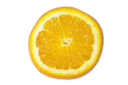 Orange sliced on white background 