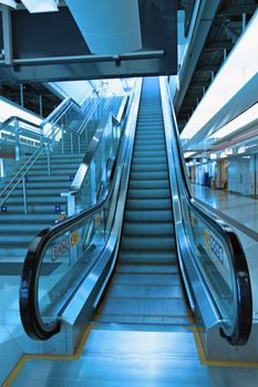 Stairs in train station