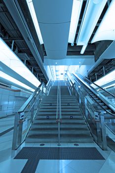 Stairs in train station