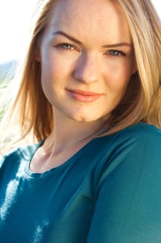 portrait of a beautiful young woman  outdoor