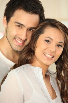 Portrait of a smiling young couple