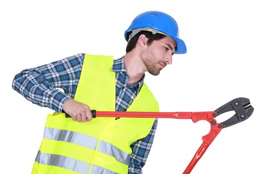 portrait of craftsman holding spanner