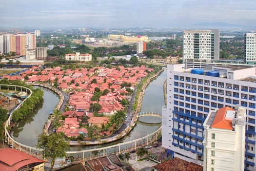 Malacca Malaysia Cityscape with Melaka River