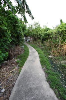 Path in village of Hong Kong