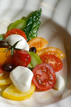 Image of tomato salad with buffalo mozzerella